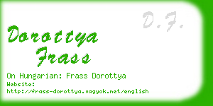 dorottya frass business card